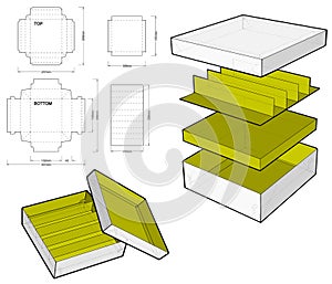 Chocolate box die cut pattern