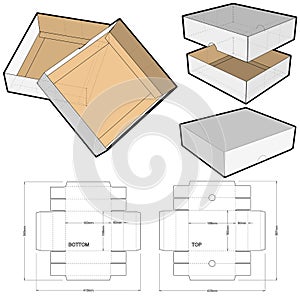 Chocolate box Internal measurement 18x15.5+3 cm and Die-cut Pattern.