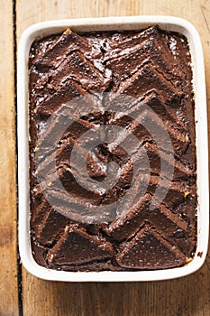 Chocolate bread and butter pudding