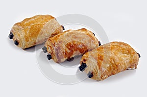 Chocolate bread on a white background photo