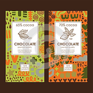 CHOCOLATE BRIGHT ABSTRACT PACK Templates In African Style