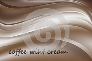 Chocolate brown wavy gradient horizontal coffee word in oval frame