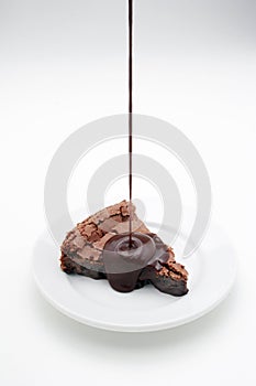 Chocolate Brownie with chocolate syrup 5