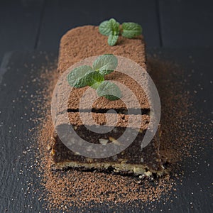 Chocolate brownie desert