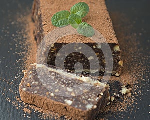 Chocolate brownie dessert