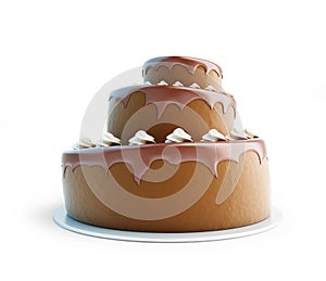 Chocolate cake 3d