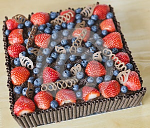 Chocolate Cake with Berries