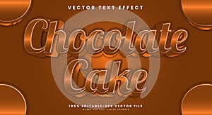 Chocolate Cake editable text effect Template
