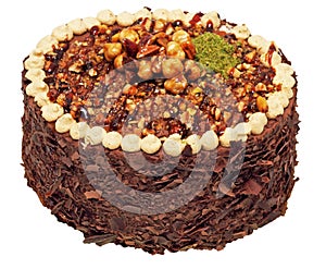 Chocolate cake with hazelnuts