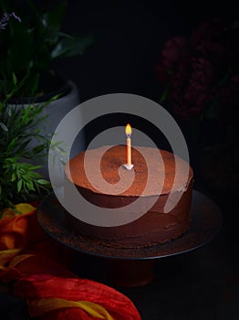 Chocolate cake photography