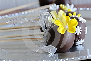 Chocolate cake pops photo
