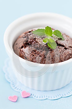 Chocolate cake in a ramekin photo