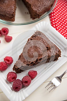 Chocolate Cake with raspberries