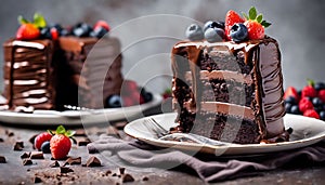 Chocolate Cake with Rich, Fudgy Frosting: Perfect Indulgence