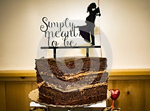 Chocolate cake topper