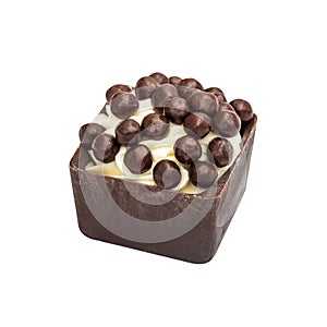 Chocolate candie from collection with chocolate drops photo