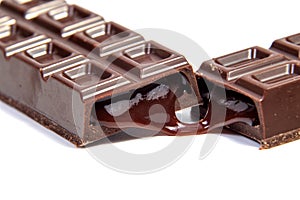 Chocolate candies isolated on white