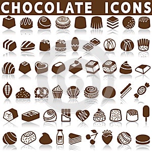 Chocolate candy icons