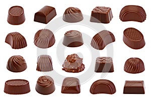 Chocolate candy isolated