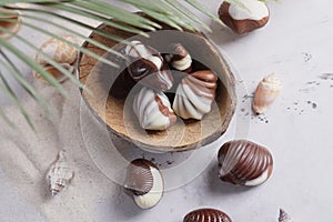 Chocolate candy shell shape