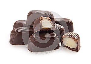 Chocolate candy with sweet cream