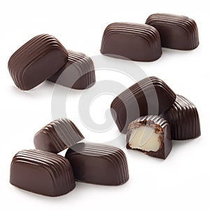 Chocolate candy with sweet cream