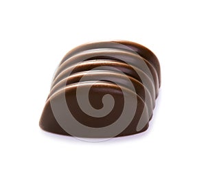 Chocolate candy on white background