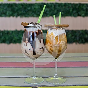 Chocolate and Caramel Cafe Frappe photo