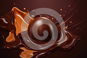 Chocolate Caramels Sauce Splash Liquid Promotional Computer Otus
