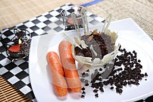 Chocolate carrot halwa, Chocolate carrot dessert