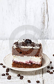 Chocolate and cherry cake