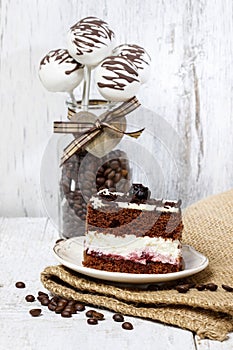 Chocolate and cherry cake