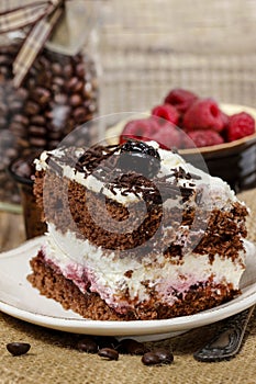 Chocolate and cherry cake