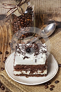 Chocolate and cherry cake