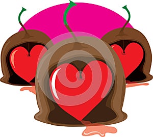Chocolate Cherry Heart