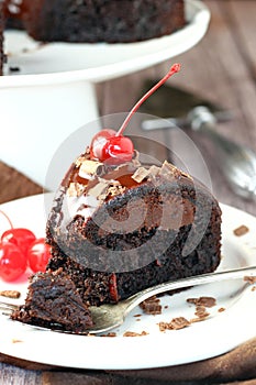Chocolate Cherry Truffle Cake