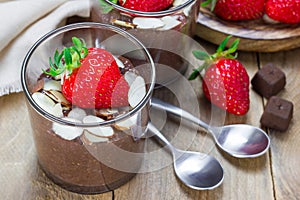 Chocolate chia seed pudding