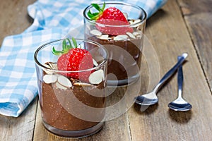 Chocolate chia seed pudding