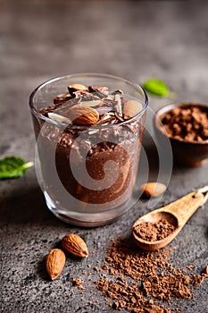 Chocolate chia seeds pudding