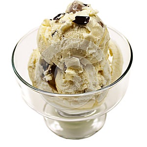 Chocolate chip cookie dough ice cream photo