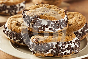Chocolate Chip Cookie Ice Cream Sandiwch