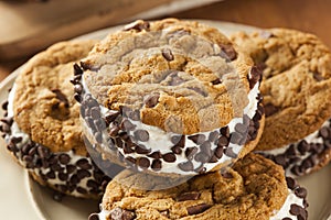 Chocolate Chip Cookie Ice Cream Sandiwch