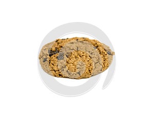 Chocolate chip cookie isolated on white background