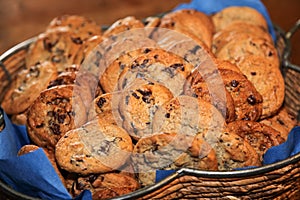 Chocolate Chip Cookies in a basket