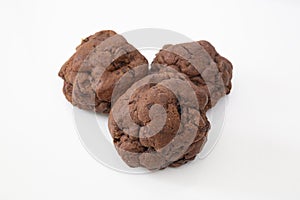 Chocolate chip cookies isolatedwhite background