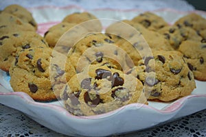 Chocolate Chip Cookies on a Platter