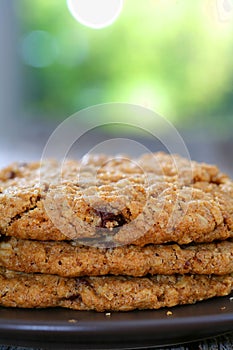 Chocolate chip oatmeal walnut cookies