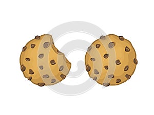 Chocolate Chips Cookies Vector Illustration