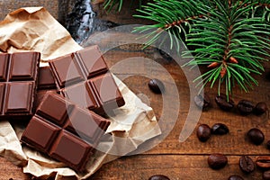 Chocolate Christmas composition