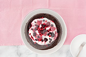 Chocolate Cloud Cake with Summer Berries
